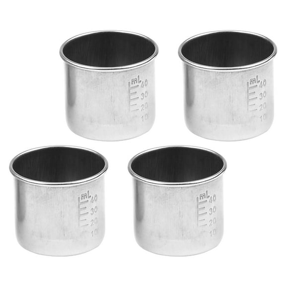 Masteelf  4 Pcs Medicine Dose Cup Medication Cups Liquid Measuring Safe Household