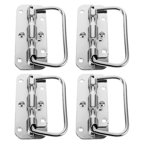 WRITWAA 4-Pack Heavy Duty Metal Case Handles with Spring Loaded Mechanism for Home and Storage Use
