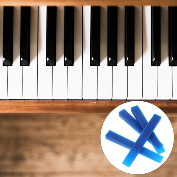 Masteelf 4 Pcs Piano Tuning Fork Wedge Mutes Tuner Tools Instruments Blue