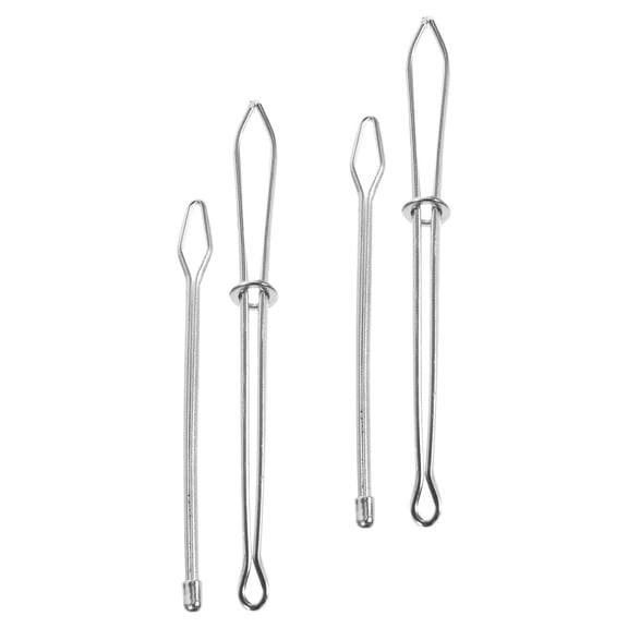 Masteelf 4 Pcs Portable Elastic Band Threader Metal Drawstring Threading Tools for DIY Sewing Sewing Supplies Drawstring Threader Metal Threader Tool