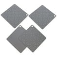 thumbnail image 1 of Masteelf 4 Pcs Pot Pad Pattern Placemat Kitchen Wok Mat 18X18CM Grey, 1 of 8