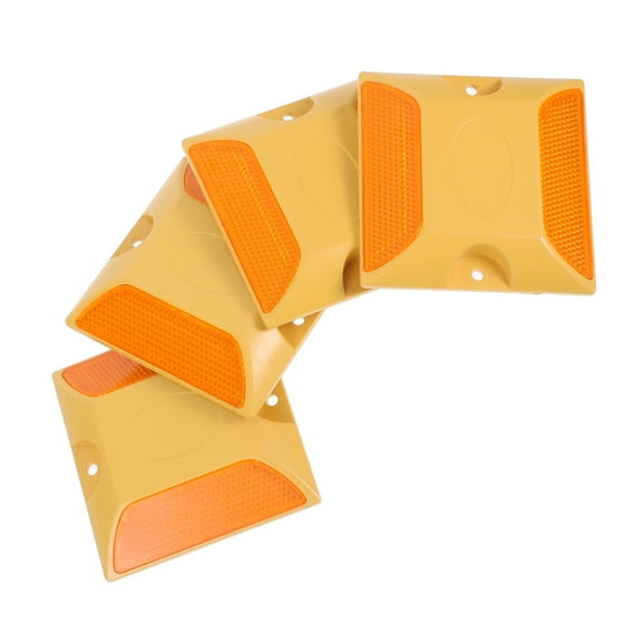 Masteelf 4 Pcs Reflective Driveway Markers High Visibility Road Studs for Nighttime Safety Road Reflector For Driveway Reflective Pavement Marker