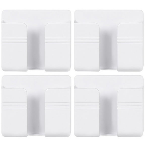 Masteelf 4 Pcs Remote Control Storage Box Flip Phone Cell Stand White