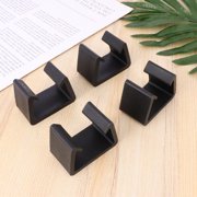 IDEANATEGRATE 4-Pack Black Chair Fasteners for Modular Sofa Clips and Sectional Connector Accessories