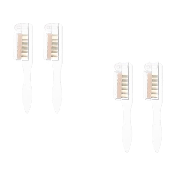 Masteelf 4 Pcs  Simple Women Makeup Eyebrow Eyelash Dual Using Combs for Home Salon