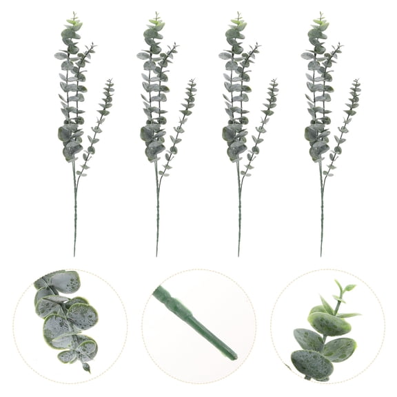 Masteelf  4 Pcs Simulated Green Plant Decoration Decorations Eucalyptus
