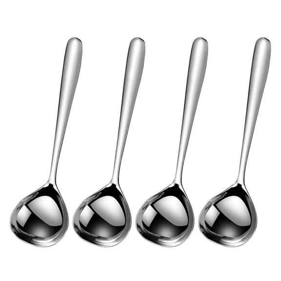Masteelf 4-Piece Stainless Steel Large Pasta Spoons Set with Slotted Serving Spoons for Bowls