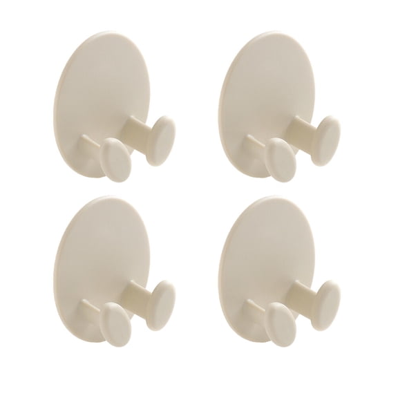 Masteelf 4 Pcs Beige Sticky Hooks for Plug Holding and Multi-Function Cable Organizer with Strong Adhesive