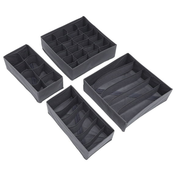Masteelf 4 Pcs Storage Bins Fabric Drawer Organizer Non-woven Box