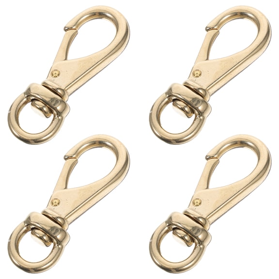Masteelf 4 Pcs Swivel Lobster Clasps Push Gate Snap Hook Clasp Swivel Hooks Lobster Clasp Swivel Snap Hooks Clips For Diy Straps Purse Making Golden
