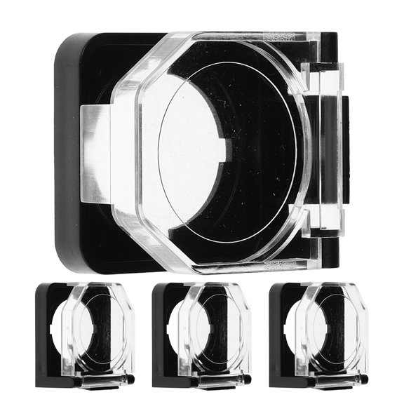 Masteelf 4 Pcs Transparent Button Cover Emergency Stop Switch
