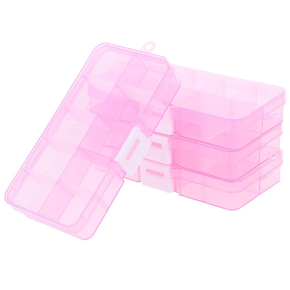 Masteelf Set of 4 Clear Storage Containers with Lids, Multi-Purpose Organizers for Small Items, Chips, and Household Use
