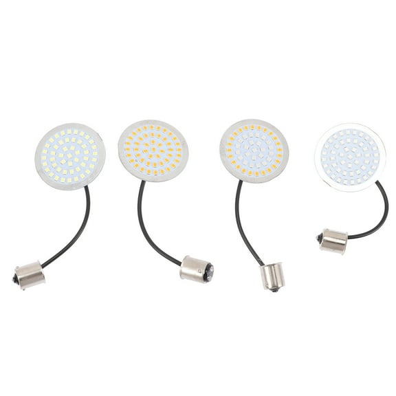 Masteelf 4 Pcs Turn Signal LED Lights for Car Motorcycle Indicators Tail Signals White