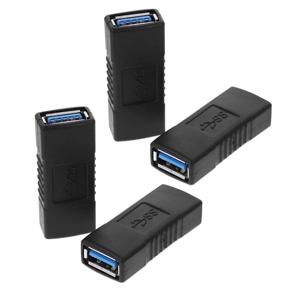 Masteelf 4 Pcs USB Double Female Adapter Dual Port Extender for ...