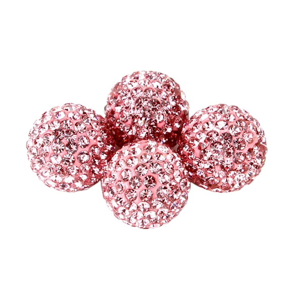 Masteelf 4 Pcs Valve Caps Balls Leak Prevention Tire Caps 1.80X1.80X1.60CM Pink