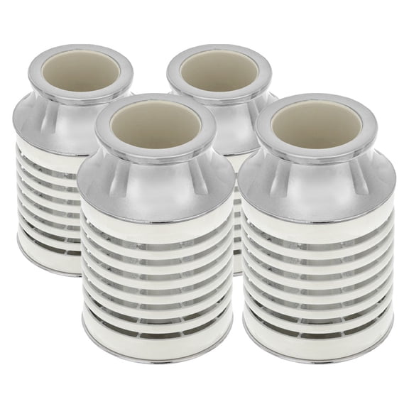 Masteelf 4 Pcs Window Curtain Rod Cap Finials End Caps for Rods Silver