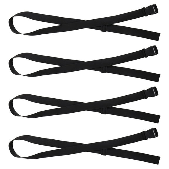 Masteelf 4 Pcs Yoga Mat Tie Carrying Straps for Travel Black