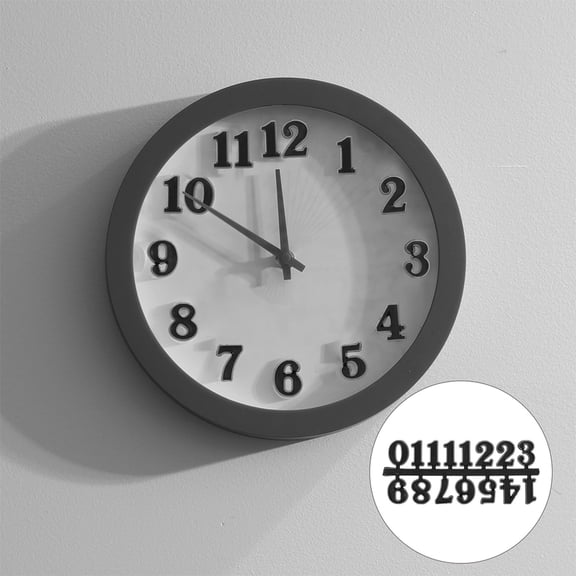 Masteelf  4 Set Wall Clock Numerals Kit with Numbers Creative