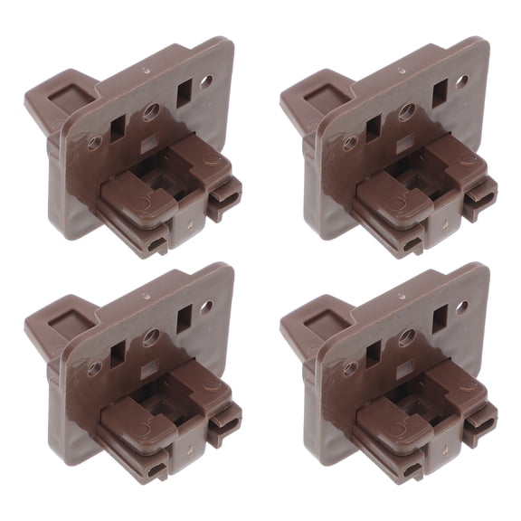 Masteelf 4-Piece Brown Window Drawer Slide Guides Set 4.70 x 3.70 x 3.20 CM Replacement Hardware Kit