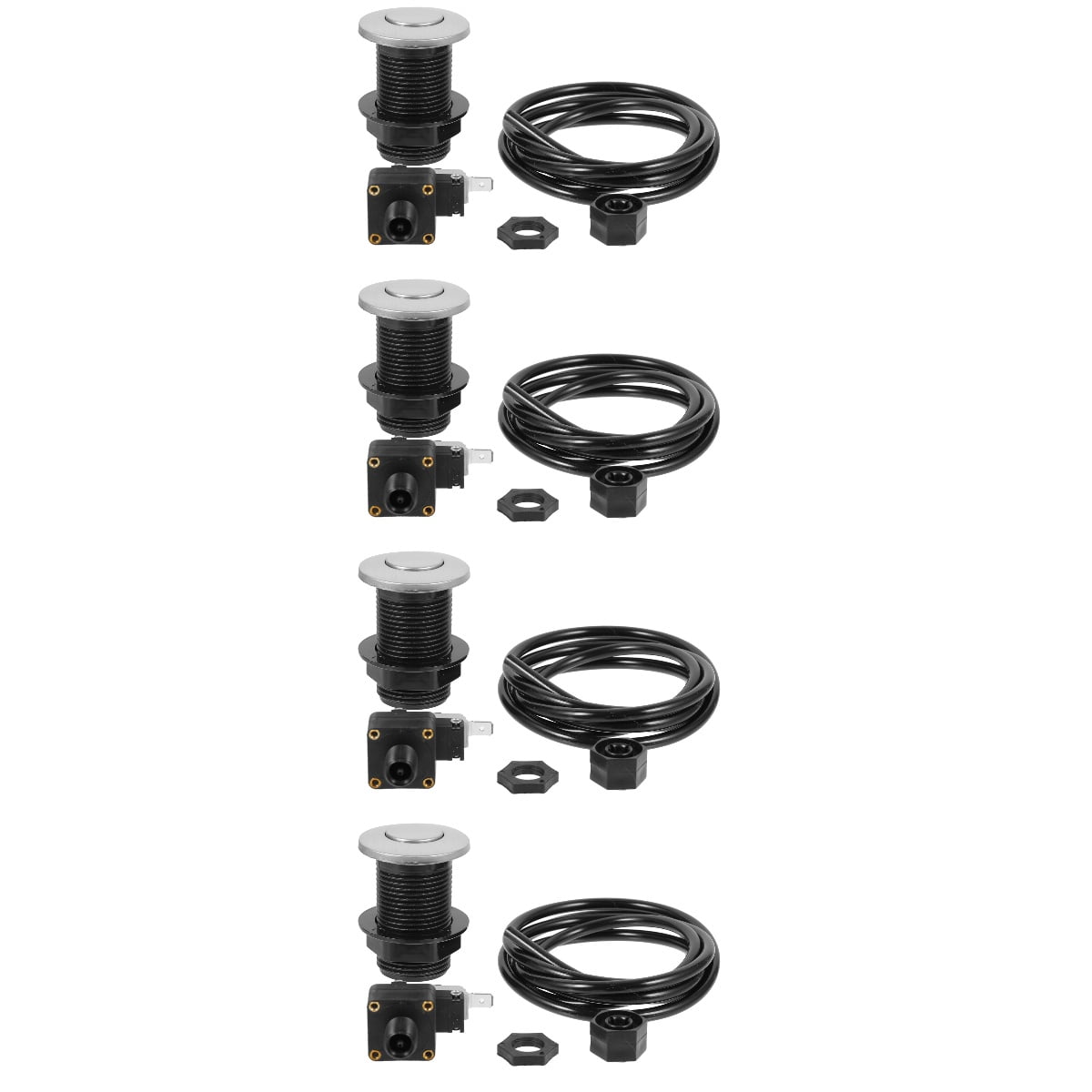 SWETRACE 4 Sets eelf Waste Disposal Replacement Air Switch for Home Improvement Appliance Kitchen Bathrooms