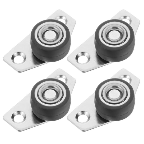 Masteelf 4 Sets Side Mount Caster Wheels Silent Swivel Casters For Wooden Drawers And Small Furniture Low Profile Mount Wheels For Heavy Duty Appliances And Diy Projects 1 Inch