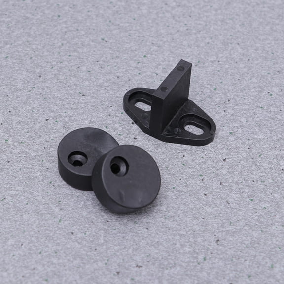 Masteelf 4 Sets Double Wheel Bearing Barn Door Pulley Stop with Smooth Damper and Ground Guide Track Stop