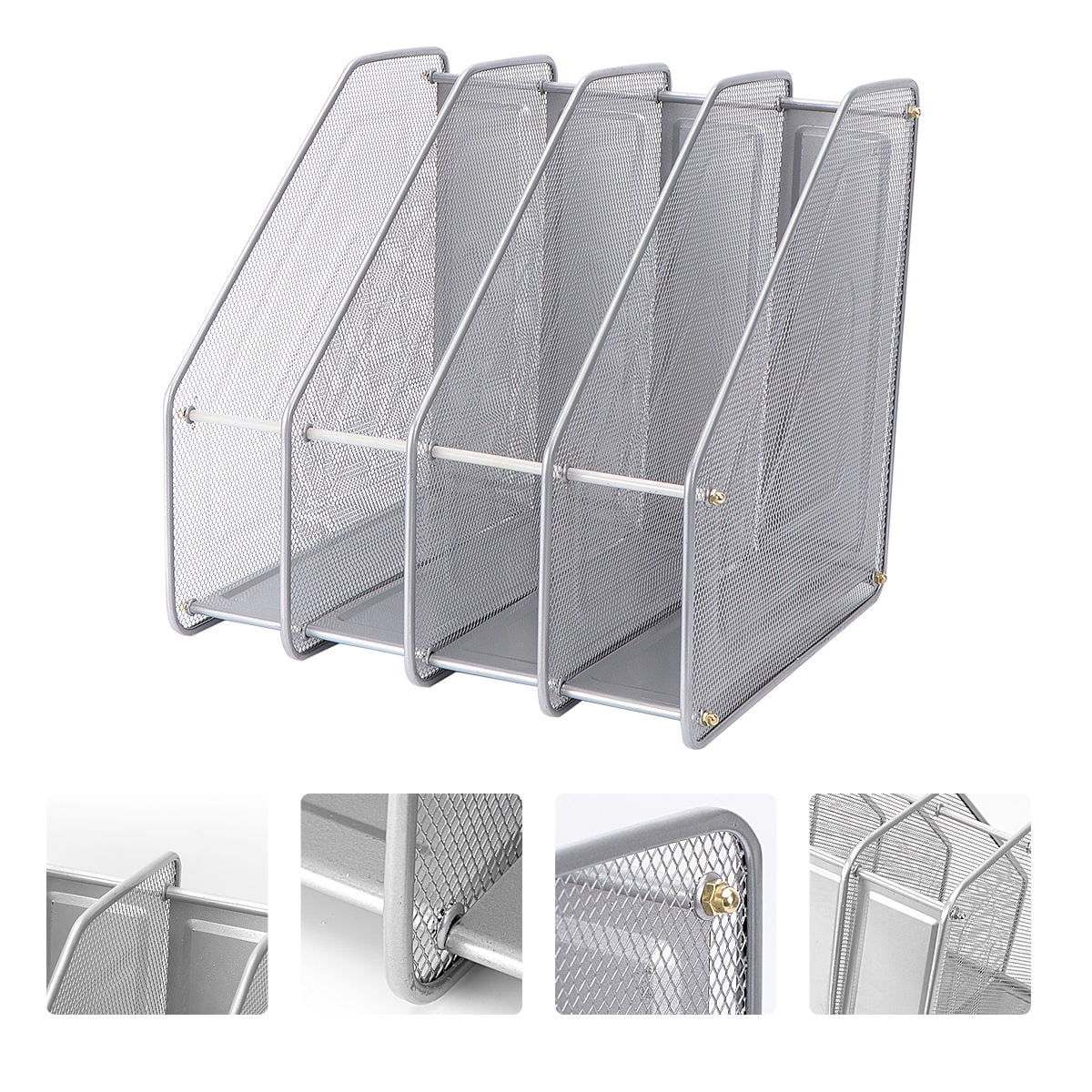 Masteelf 4 Slot Document Organizer File Rack Student Use Office ...