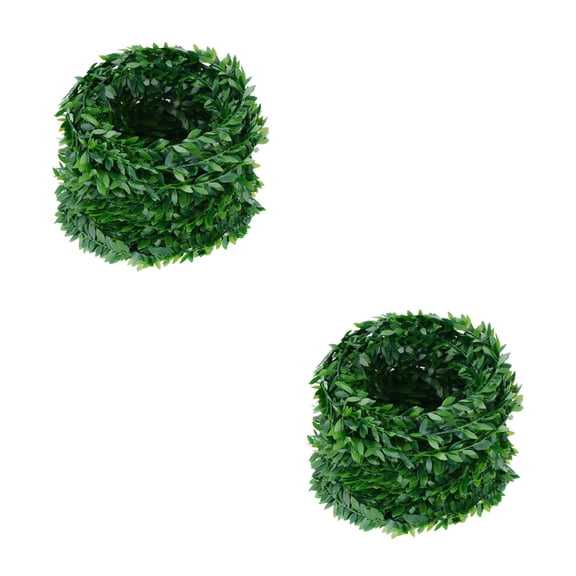 LOLIPPYY Fake Rattan Green Leaf Vine for Wedding Decoration and DIY Projects, 4Pcs
