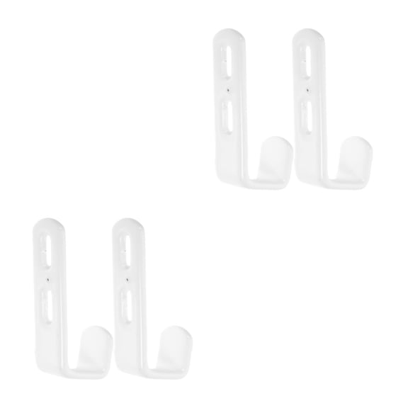 Masteelf 4 pcs  Bunk Bed Ladder Hooks Utility Hooks Hanger J Hooks Iron Heavy Duty Hook Loft Bed Ladder Hooks for Bed Decoration Hook Tool White