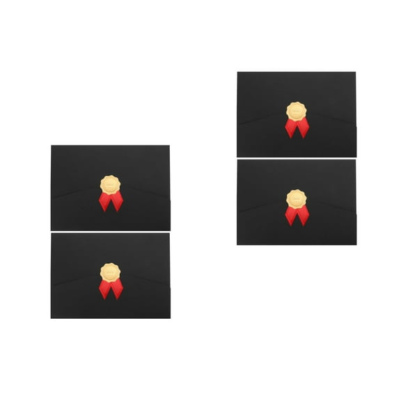 Masteelf 4 pcs  Certificate Holders Diploma Holder Certificate Three-fold Protective Cover