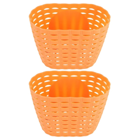 Masteelf 4 pcs Children Bike Basket Detachable Plastic Bike Storage Basket for Kids Bike