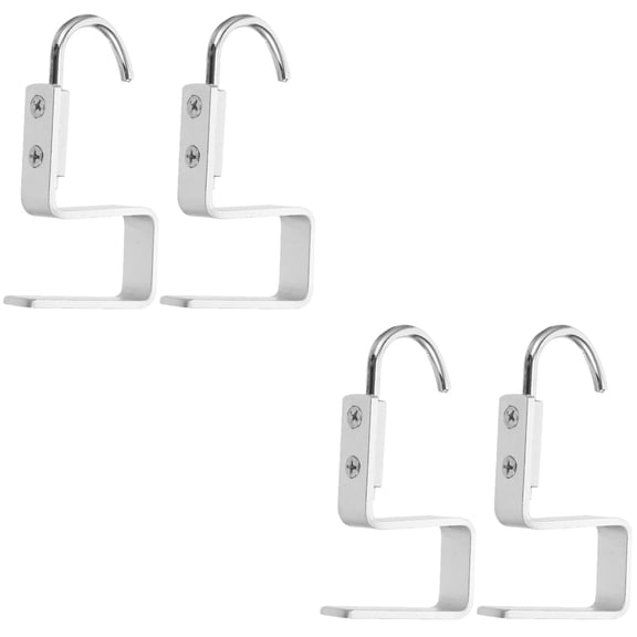 Masteelf 4 pcs Desk Hanging Storage Hook Handbag Hook Desk Table Bag Hanger Tableside Bag Metal Hook