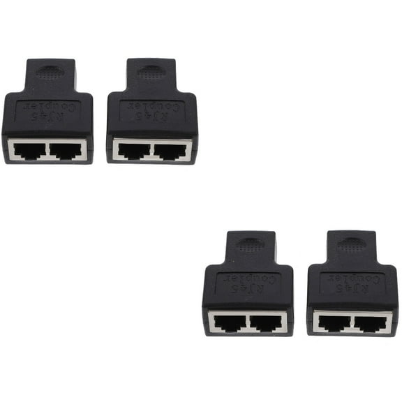 Masteelf 4 pcs Ethernet Splitter Splitter Network Adapter Extender Socket Connector