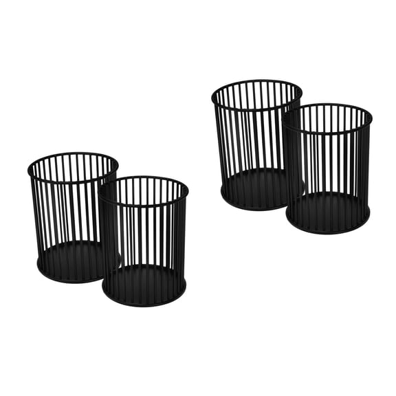 Masteelf 4-Piece Metal Pen Holder Set, Desktop Organizer for Office, Home, Makeup Brushes, Eyebrow Pencils, and Stationery Storage Cups