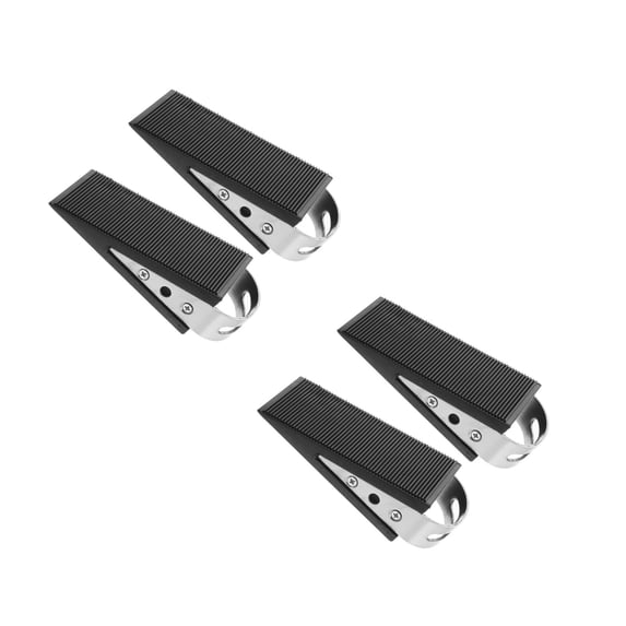 Masteelf 4 pcs Non-Skid Rubber Door Buffers Household Bathroom Black Door Stoppers
