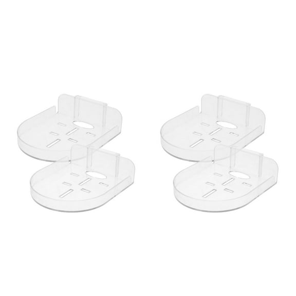 Masteelf 4 pcs Security Camera Wall Shelf Baby Monitor Shelf Mini Speaker Floatingshelf Clear Camera Storage Holder Shelf For Small Spaces