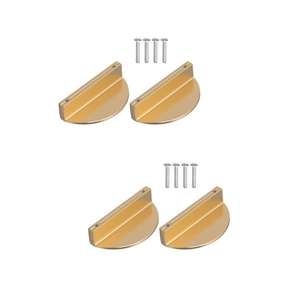 Masteelf 4 pcs Semicircle Moon Drawer Pulls Space Aluminum Cabinet Handles Universal