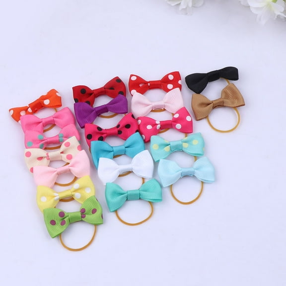 Masteelf  40 PCS Pet Hair Rope Headband Dog Accessories for Small Dogs