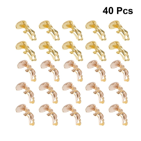 Masteelf  40 Pcs Clip on Earring Converters Clip- Adapter Components Clips
