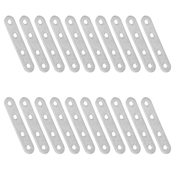 Masteelf 40 Pcs Long Door Hinge Screws Straight Brace Brackets Corner Code Flat