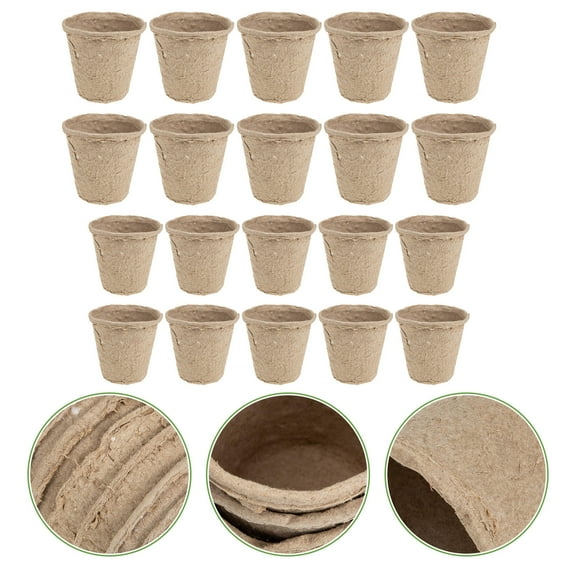 Masteelf 40 Pcs Plant Nursery Cups Gardening Planting Container Paper Pulp Nursery Cups