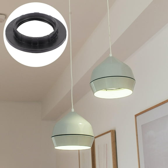 Masteelf 40 Pcs Plastic Socket Ring Lamp Shade Accessories Light Black