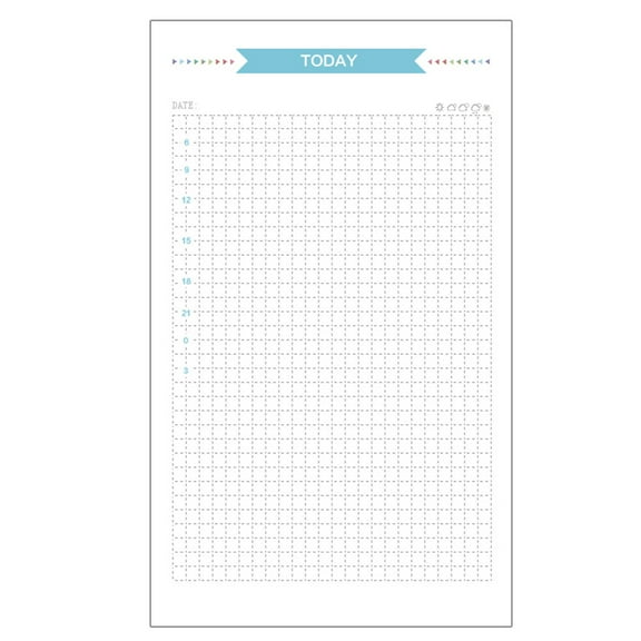 Masteelf  40 Sheets Refill Grid Papers Binder Notebook Loose Leaf Wide Ruled Stationery