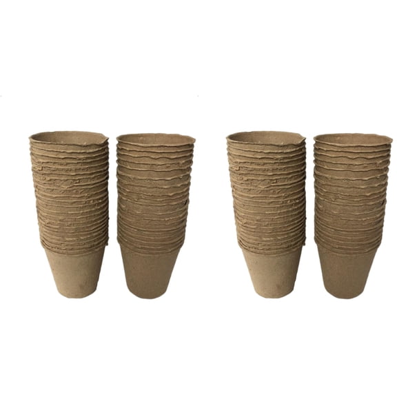 Masteelf 40 pcs Paper Pulp Nursery Pots Nursery Cup Breathable Self-absorption Degradable Water Saving Drought Resistance Garden Supplies