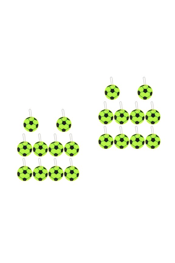 40 pcs Reflection Soccer Ornament Backpack Accessory Mini Backpack Reflector Tags Reflective Pendants Reflector Tags Backpack Charm Ornaments