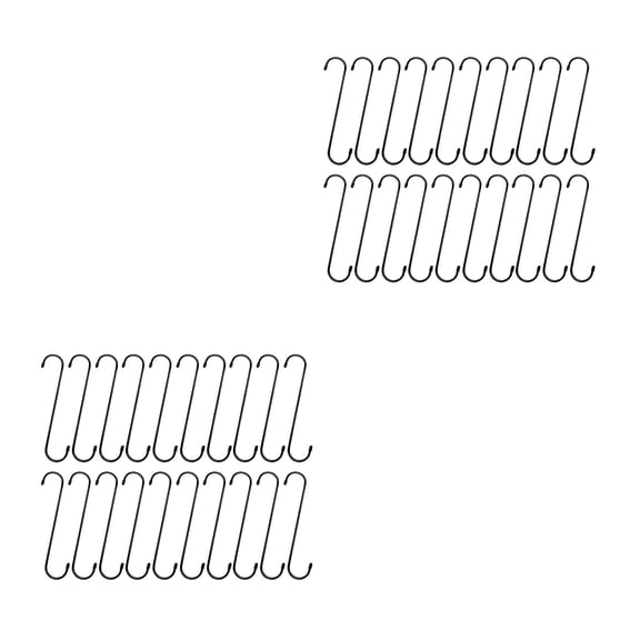 Masteelf 40 pcs Heavy Duty Shaped Hooks for Kitchen, Bathroom, Closet - Hangers for Pots, Pans, Utensils, Clothes, Bags, Towels, Plants