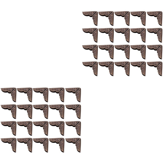 Masteelf 400 Pcs  Notebook Protective Corner Photo Album Protective Corner Account Book Protection Corner Book Corner Protector(Green Patina)