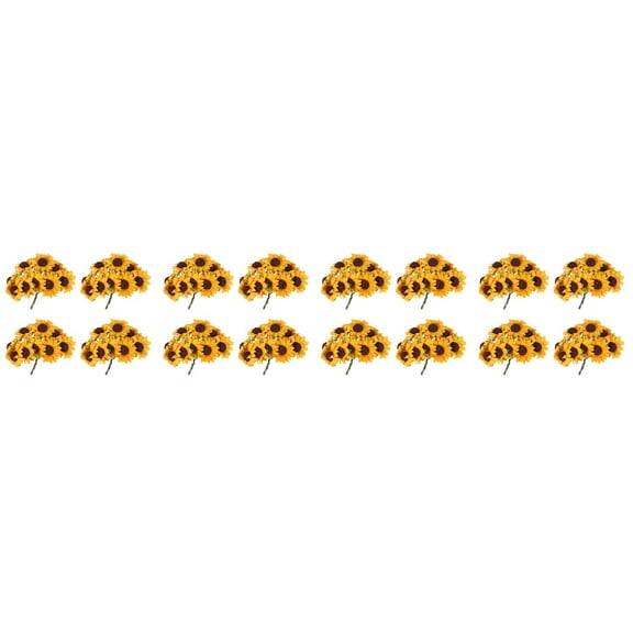 Masteelf 400 pcs Mini Artificial Paper Sunflower Flowers for Wedding Decor, Craft Supplies, Orange