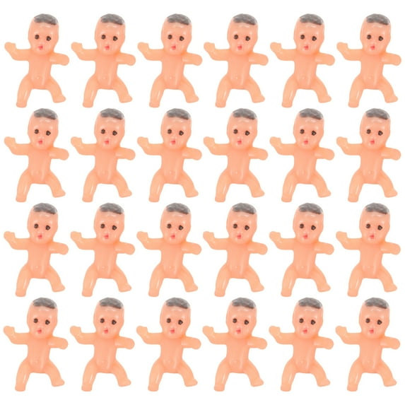 Masteelf 40PCS Tiny Plastic Babies Baby Shower Party Favors Mini Baby Doll Little Babies Baby Shower Decorations Miniature Babies Party Supplies
