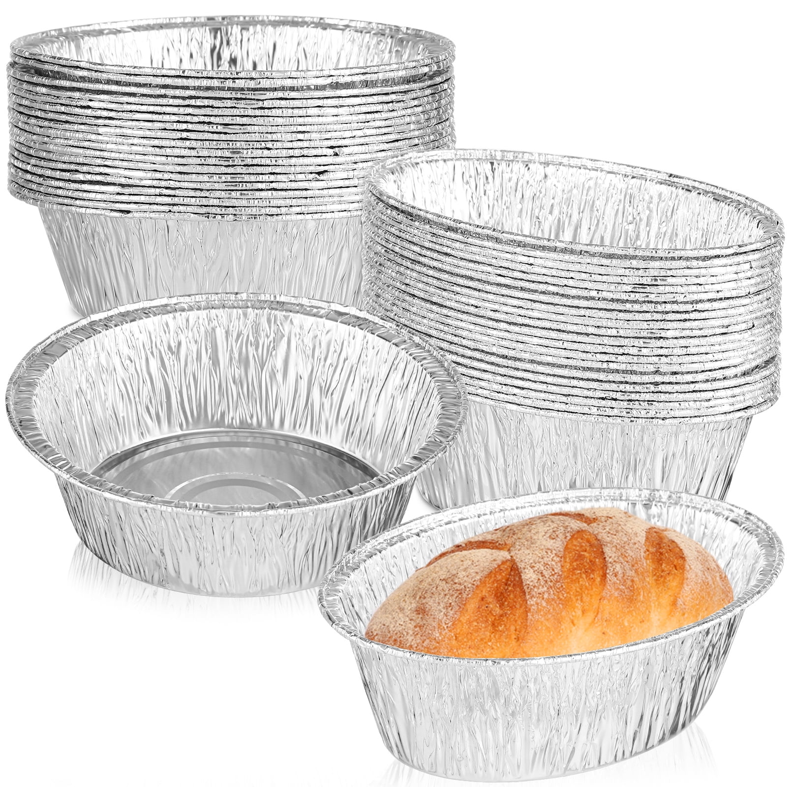 Masteelf 40pcs Foil Pie Dishes Aluminum Foil Pie Pans Small Pie Tarts 